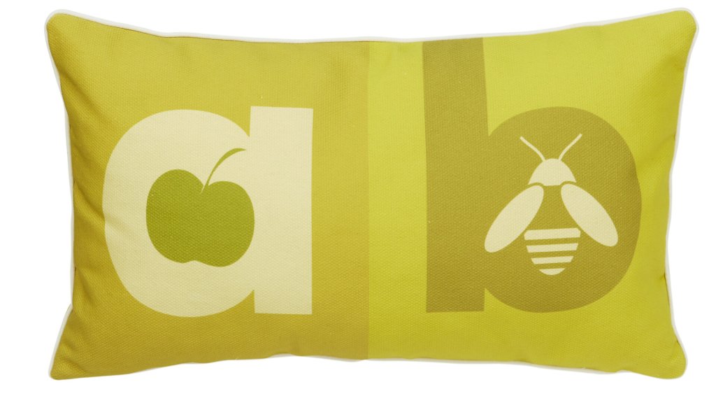 sierkussen applebee rechthoek geel