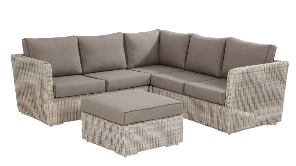 4 seasons outdoor elite loungeset with hocker