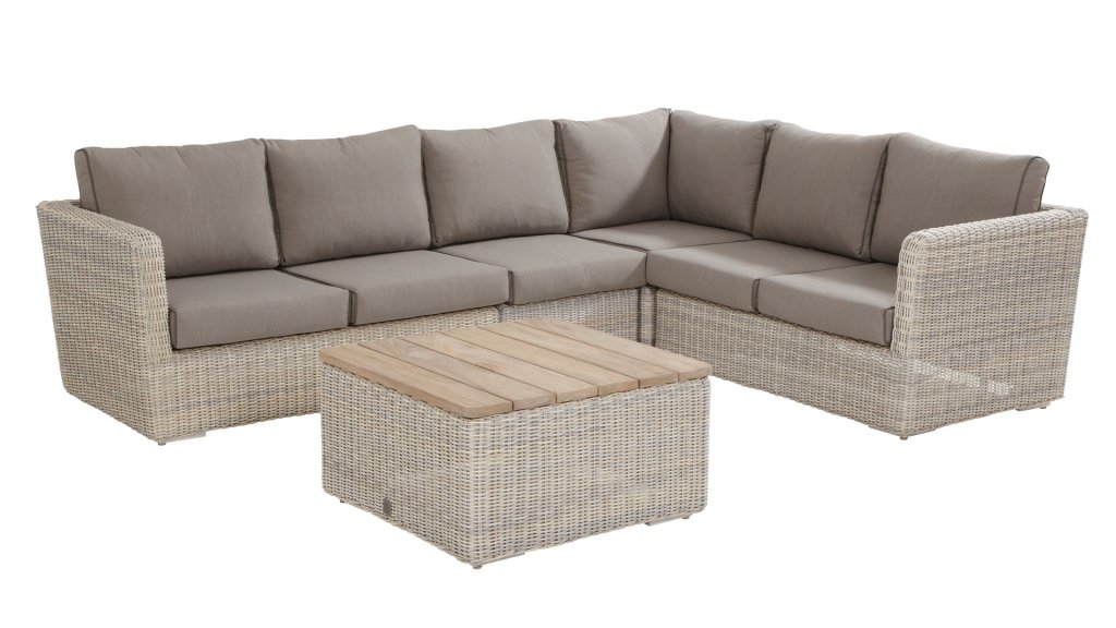 4 seasons outdoor elite loungeset with centre part and coffee table