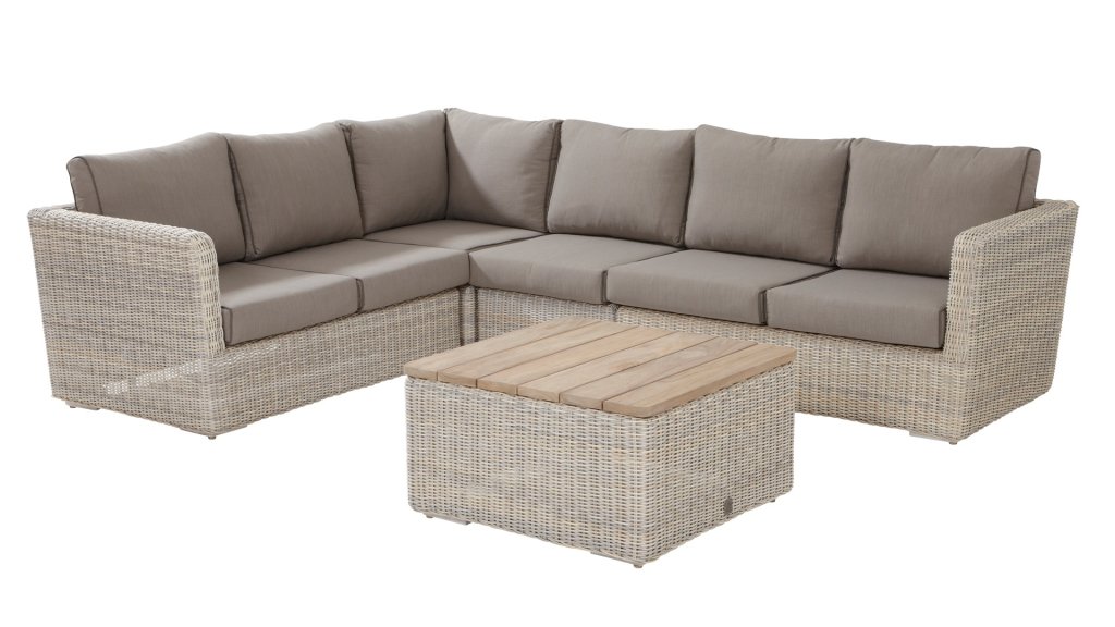 4 seasons outdoor elite loungeset with centre part and coffee table