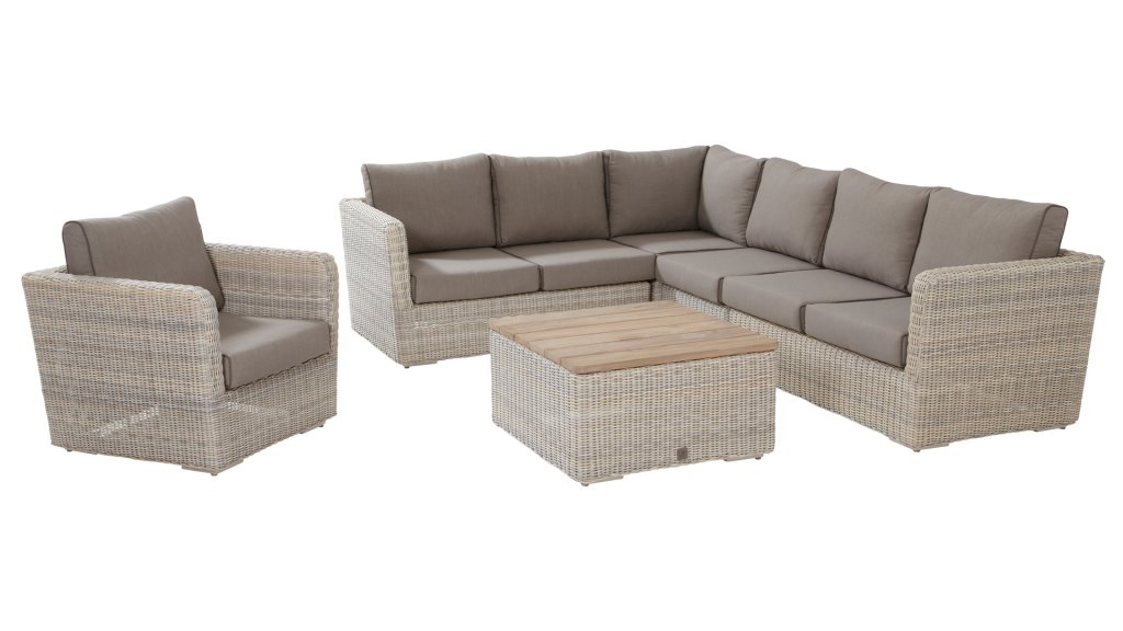 4 seasons outdoor elite loungeset with coffee table centre and lounge chair