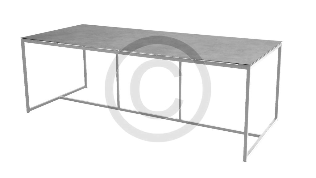 4seasons outdoor quatro table frost hpl light grey 