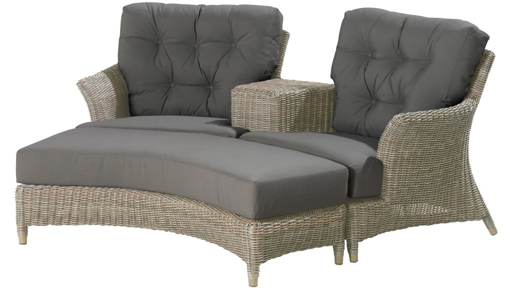 4 seasons outdoor valentine love seat with hocker