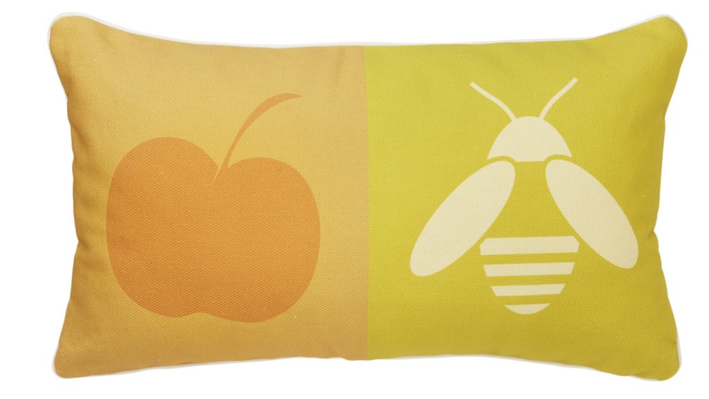 sierkussen applebee rechthoek oranje