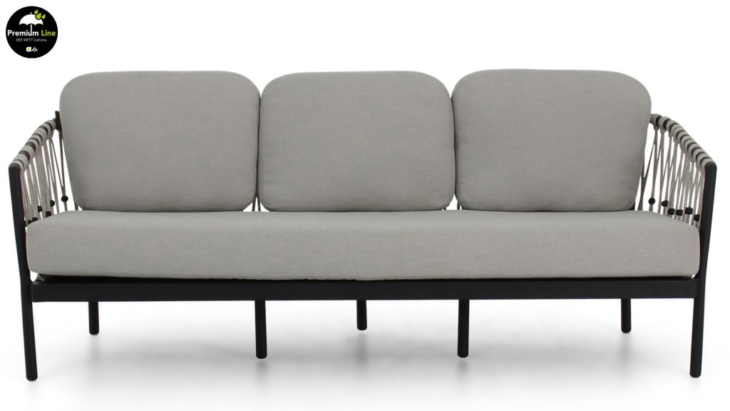 applebee menton loungeset black frame silk rope sofa