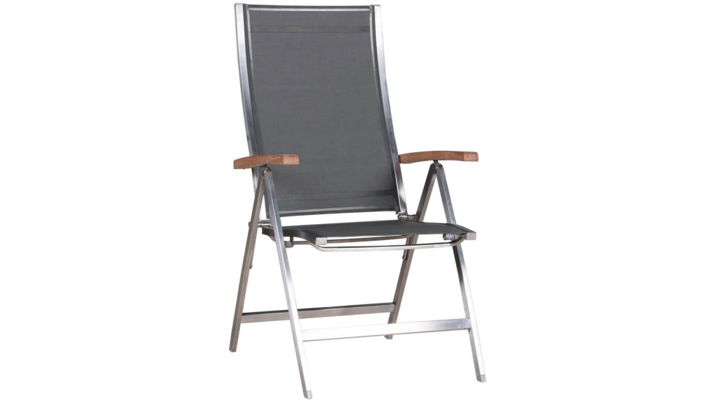 zebra one adjustable chair teak dark grey