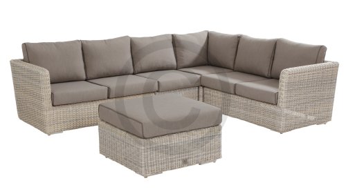 4 seasons outdoor elite loungeset with centre part and hocker
