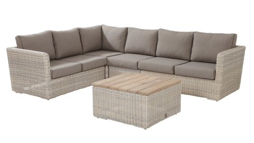 4 seasons outdoor elite loungeset with centre part and coffee table