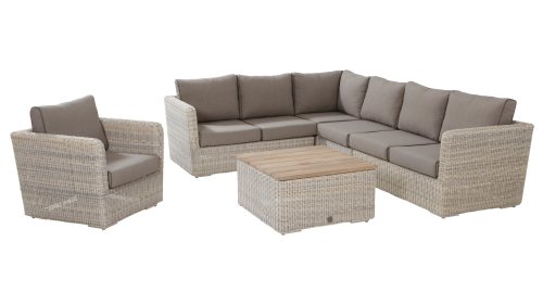 4 seasons outdoor elite loungeset with coffee table centre and lounge chair