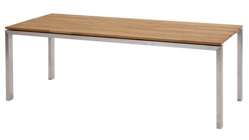 4 seasons outdoor goa table 220cm teak stainless steel