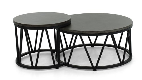 applebee menton loungeset black frame silk rope salontafelsetje