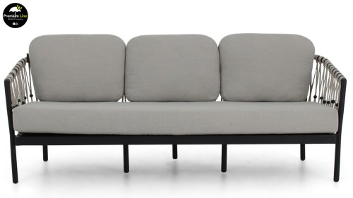 applebee menton loungeset black frame silk rope sofa