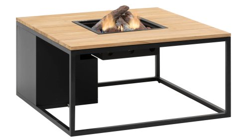 cosifires cosiloft vuurtafel 100cm black teak natural