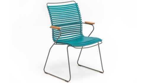 houe click diningstoel hoge rug petrol