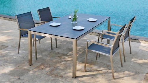 zebra one dining set dark grey 