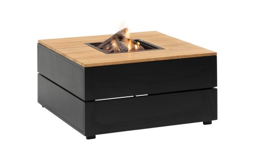 cosifires cosipure vuurtafel black teak 100cm 