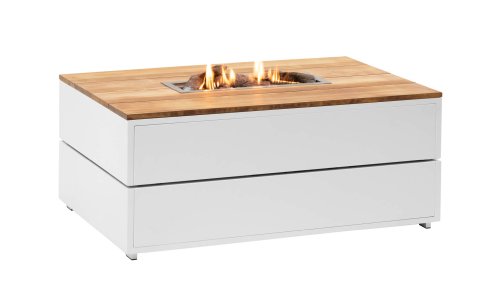 cosifires cosipure vuurtafel white teak 120cm 