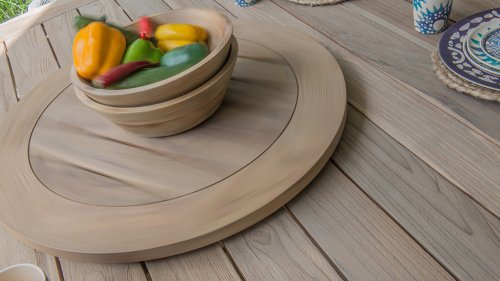 taste 4seasons louvre lazy suzan teak